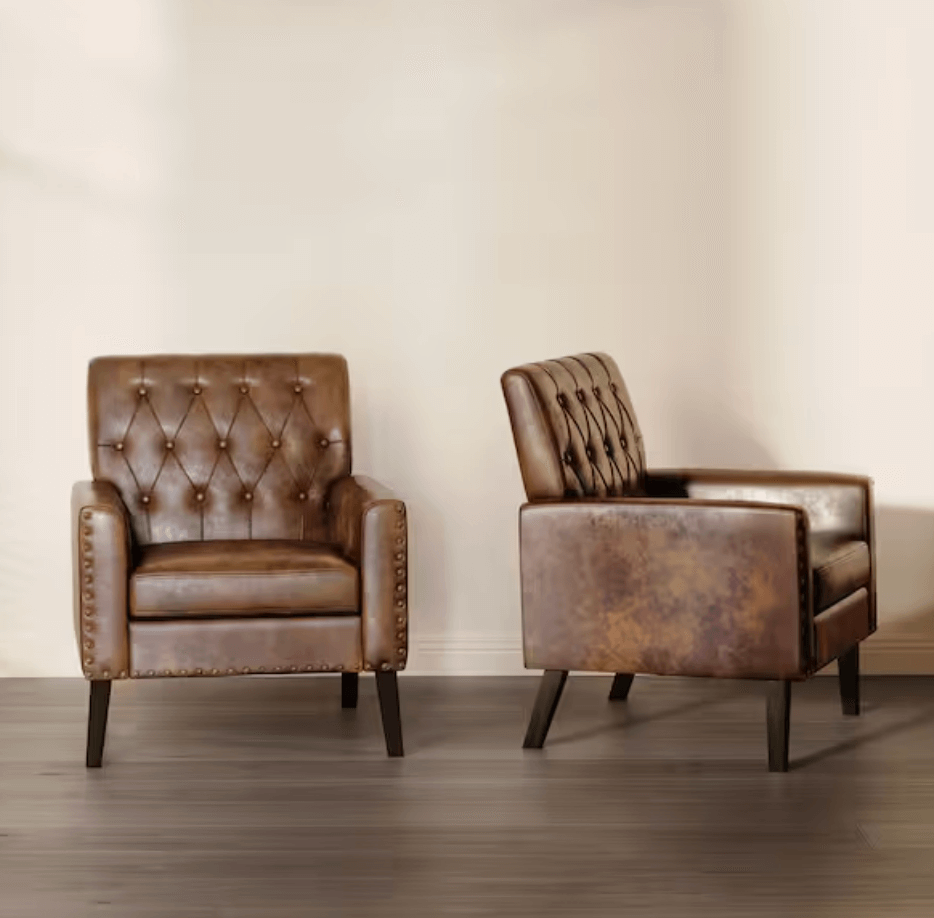 brown armchair fall colors in home decor